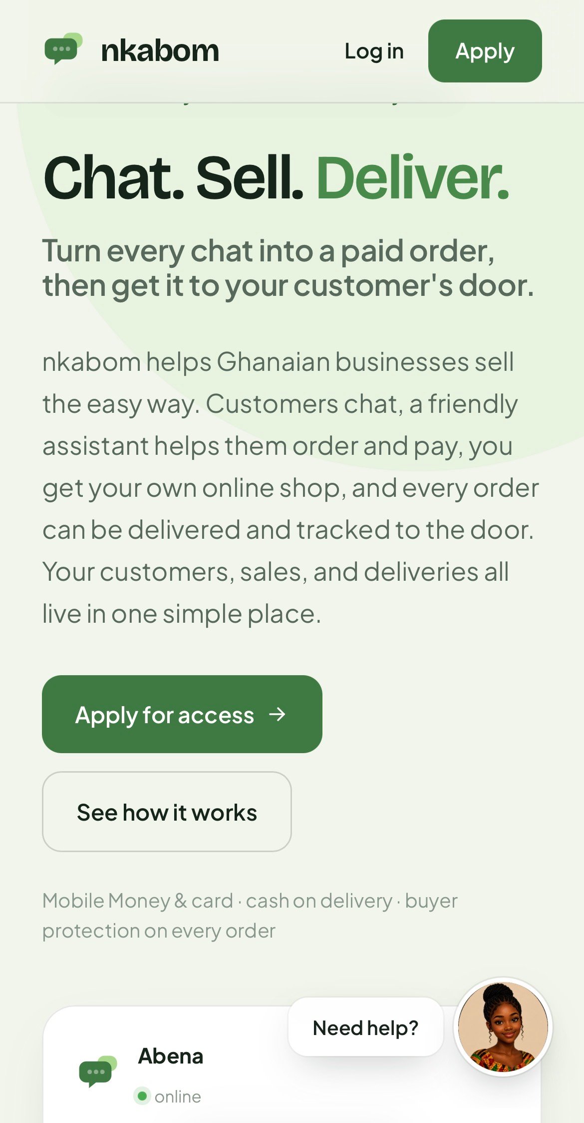 Nkabom product screenshot